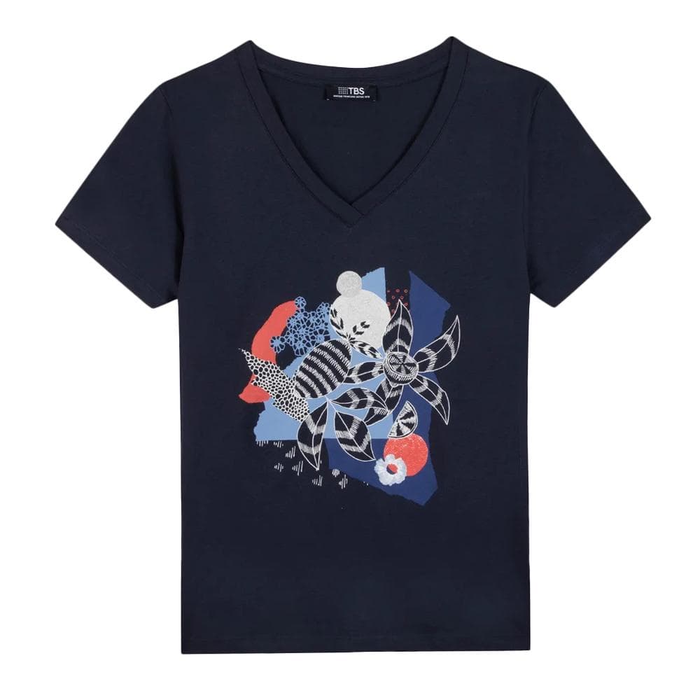 T-shirt Marine Femme TBS LUGDITEE 1