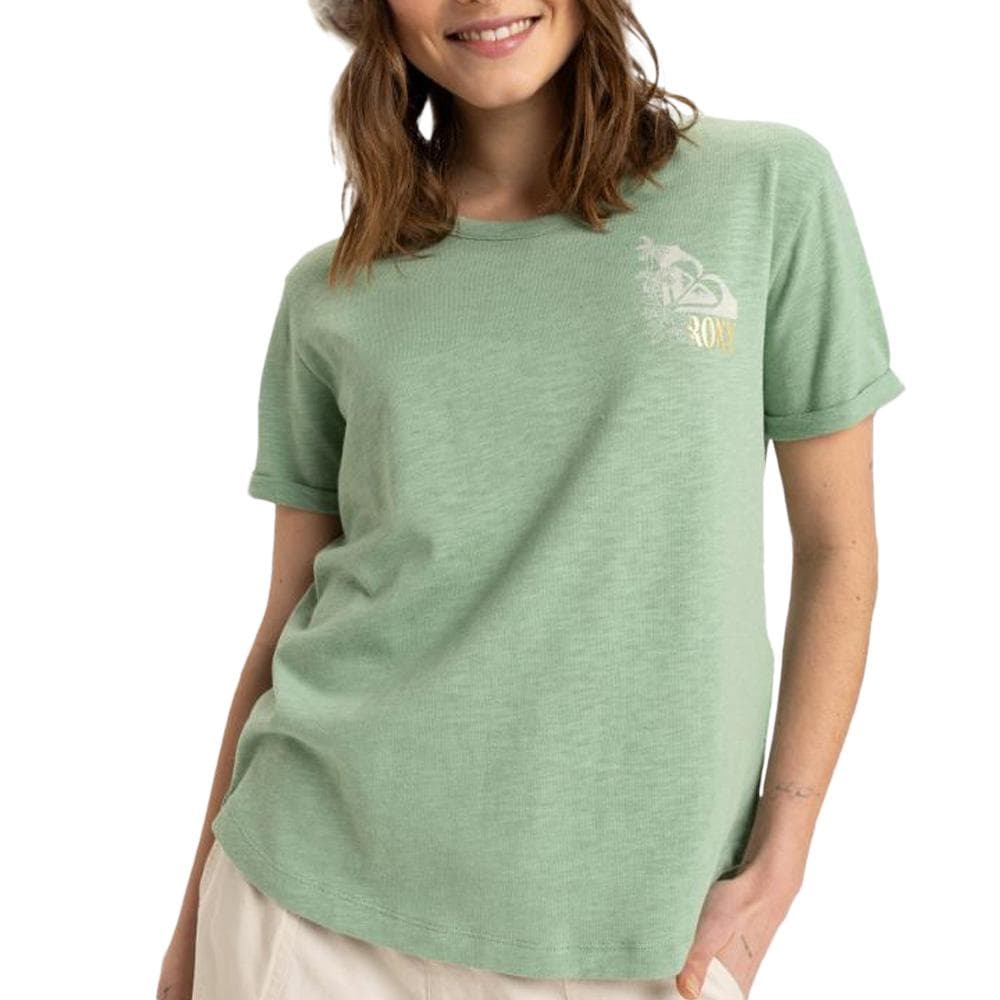 T-shirt Vert Femme Roxy Oceanwave 1