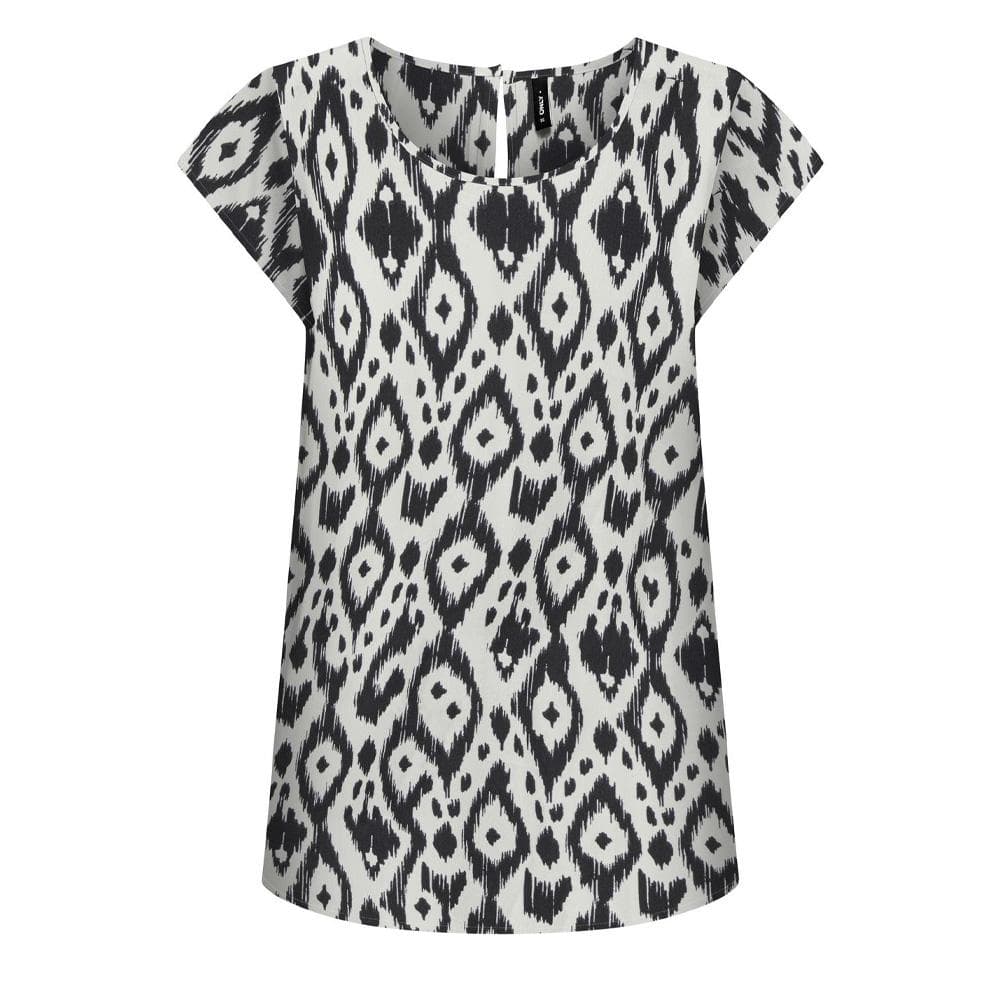 Blouse Blanche/Noir à motifs Femme Only Nova 1