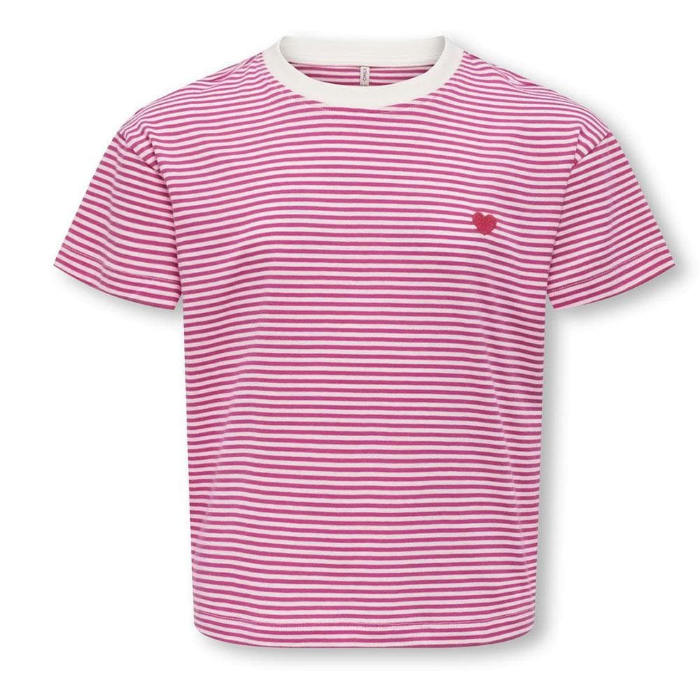 T-Shirt Rose/Blanc Fille Kids ONLY Kogpisa 2
