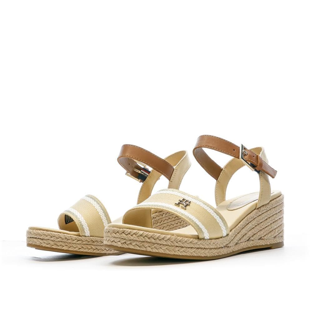Sandales Beige Femme Tommy Hilfiger Webbing Wedge 6