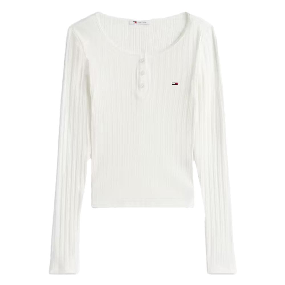 T-Shirt Manches Longues Blanc Femme Tommy Hilfiger DW0DW21575 2