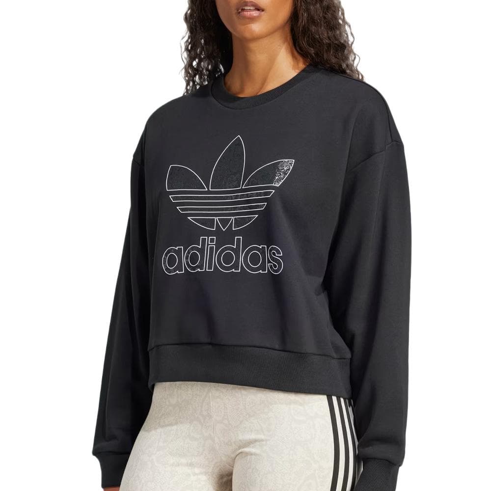 Sweat Noir Femme Adidas Snake 1
