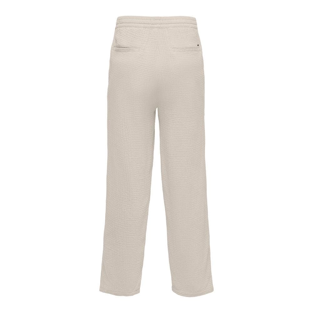 Pantalon Fluide Gaz de coton Beige Homme Only & Sons Onssinus 0158 3