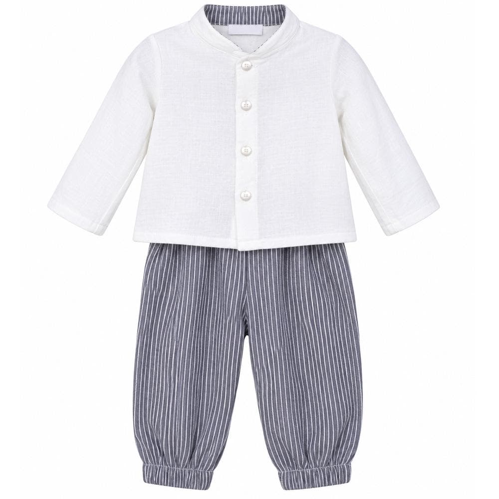 Ensemble Blanc/Gris Bébé Bébé P'tit Mome Paolo 1