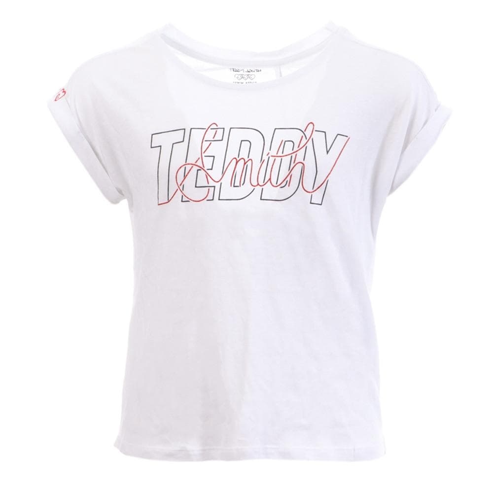 T-shirt Blanc Fille Teddy Smith Tobalu 1