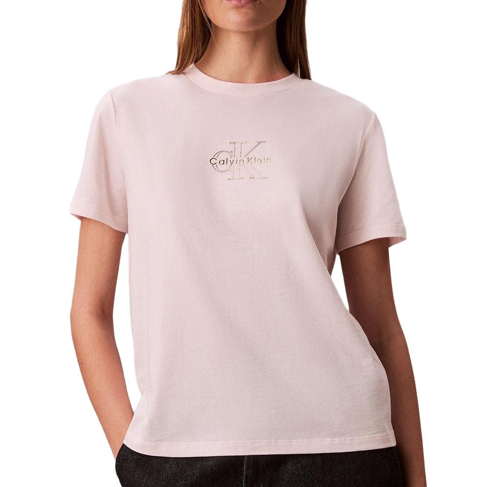 T-Shirt Rose Femme Calvin Klein Jeans Classic Foil 1
