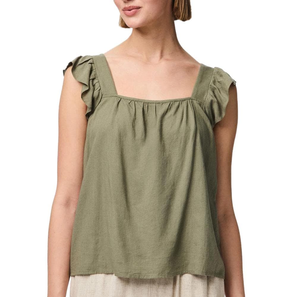 Débardeur Vert Femme Pieces Pia 1