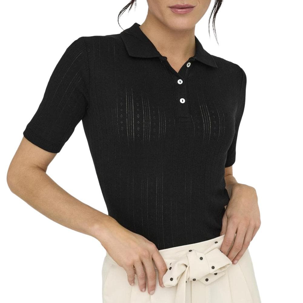 Polo Noir Femme JDY Alsa 1