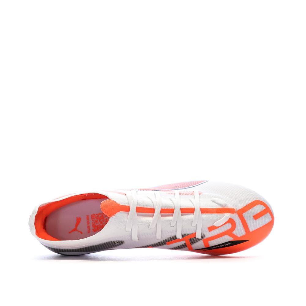 Chaussures de football Blanches/Oranges Homme Puma Ultra 5 Match 4