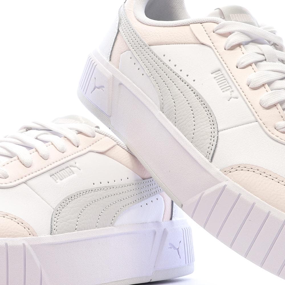 Baskets Blanc/Rose/Gris Femme Puma Carina Mia 7