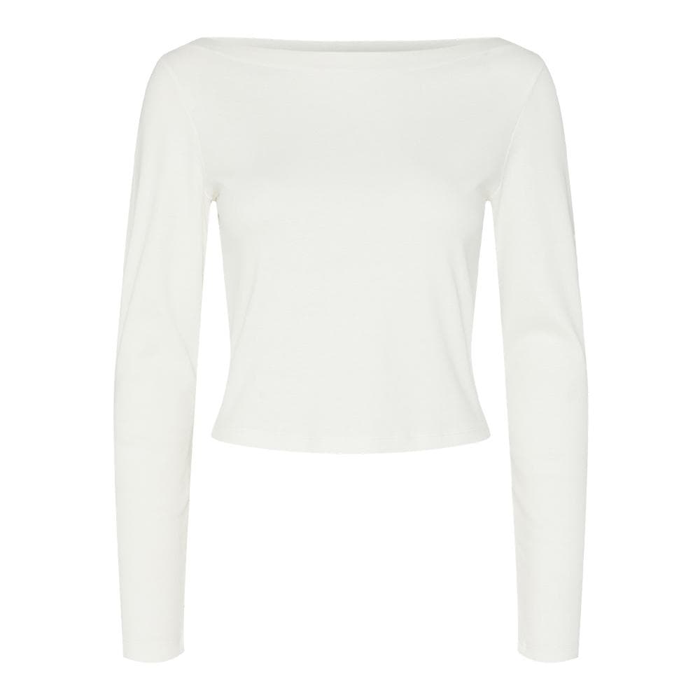 T-Shirt Manches Longues Blanc Femme Pieces Minna 1