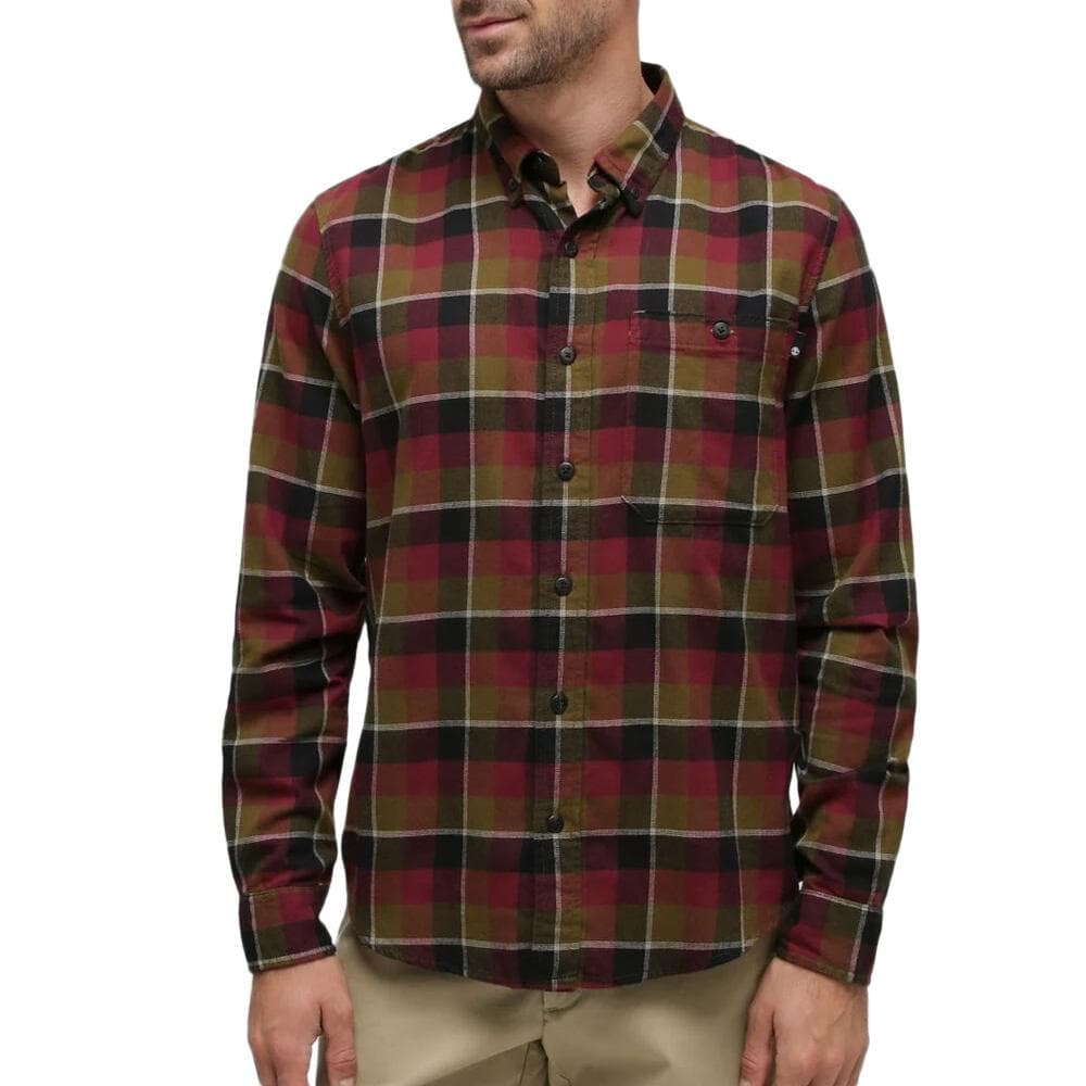 Chemise à Carreaux Bordeaux/Vert Homme Timberland Solucell Buffalo 1