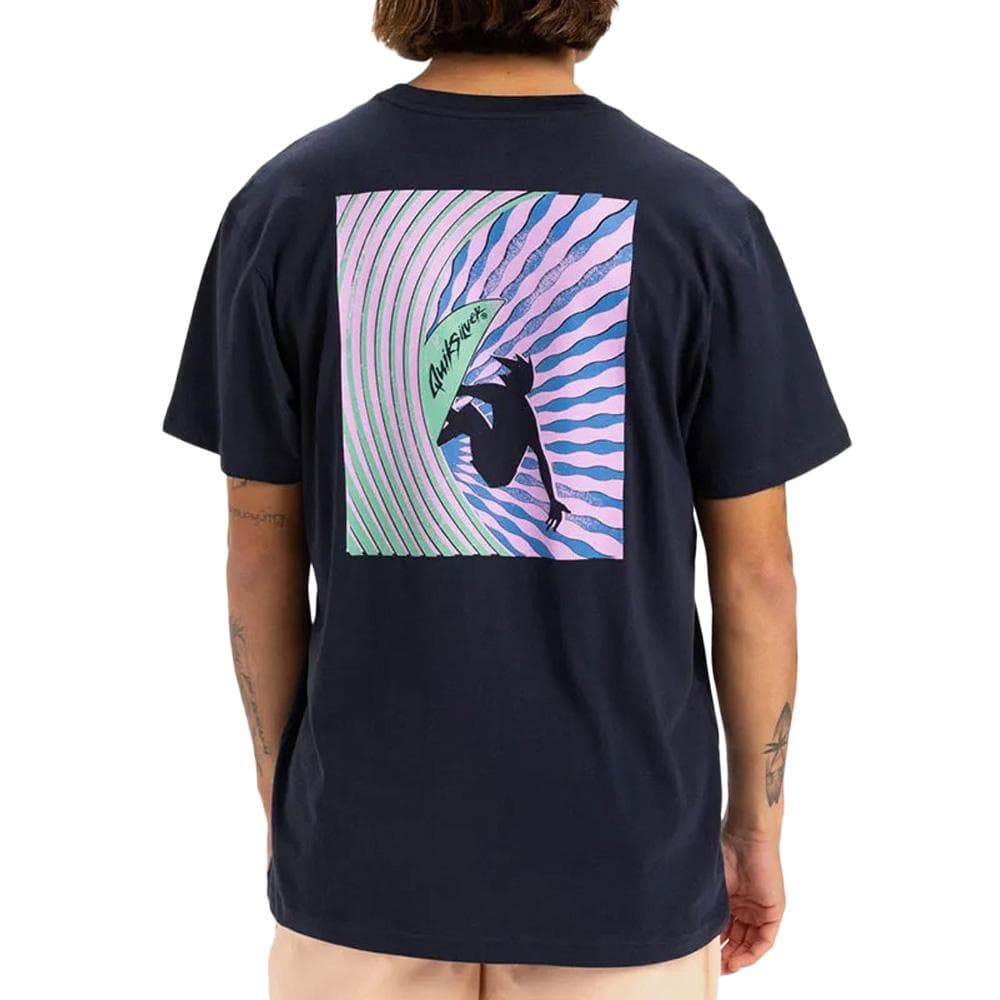 T-Shirt Marine Homme Quiksilver Window Pane 2