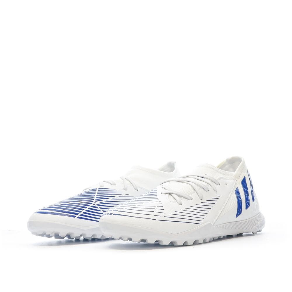 Chaussures football Blanc/Bleu Garçon Adidas Predator Edge.3 6