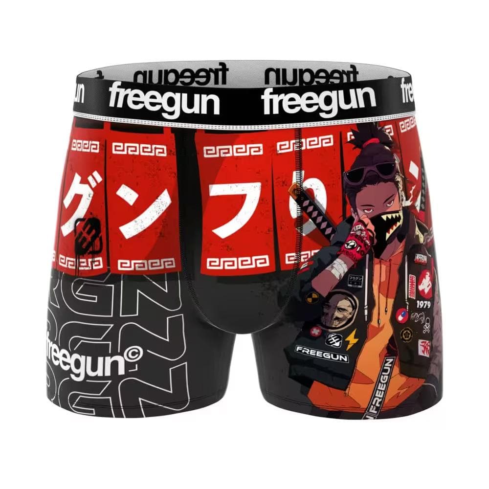 Boxer Noir/Rouge Homme Freegun FGPA97 1
