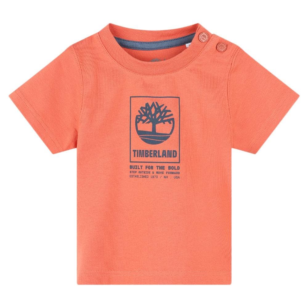 T-shirt Orange Bébé Timberland T60100 1