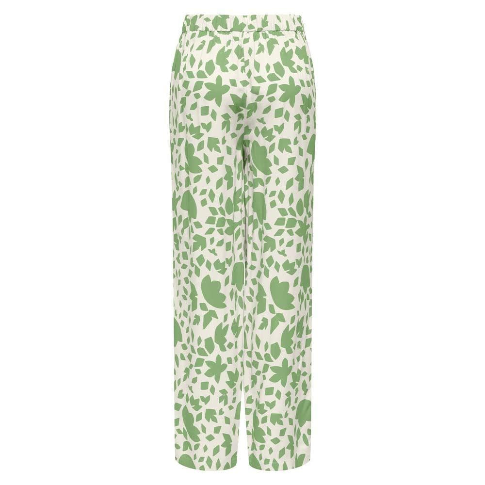 Pantalon fluide Beige/Vert Femme Only Selina 2