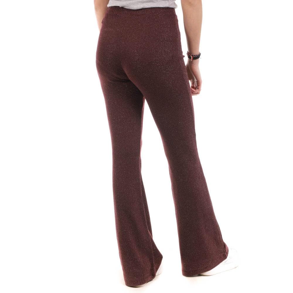 Pantalon Fluide Bordeaux Femme Only Flared 2