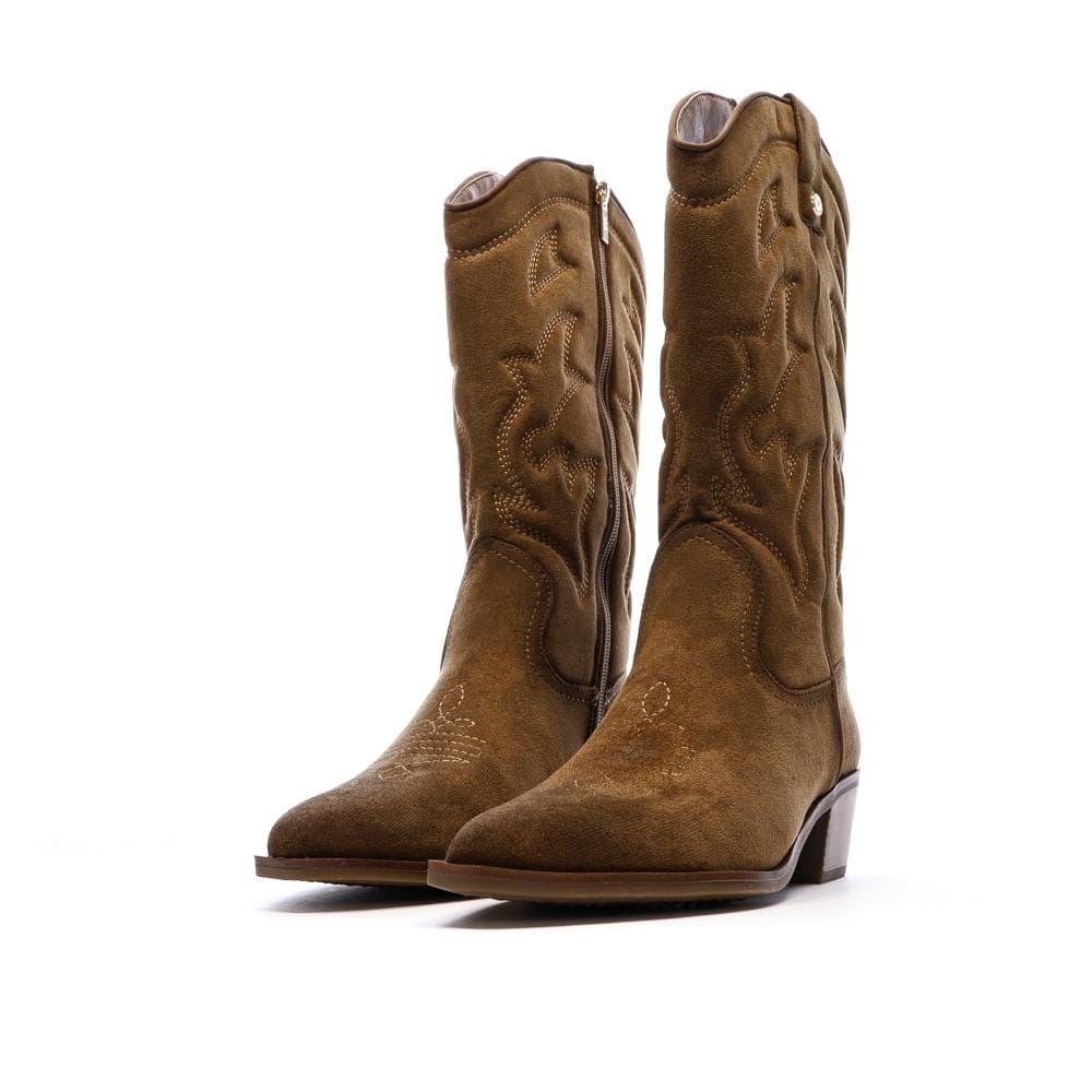 Santiags Hautes Camel Femme Xti 144308 5