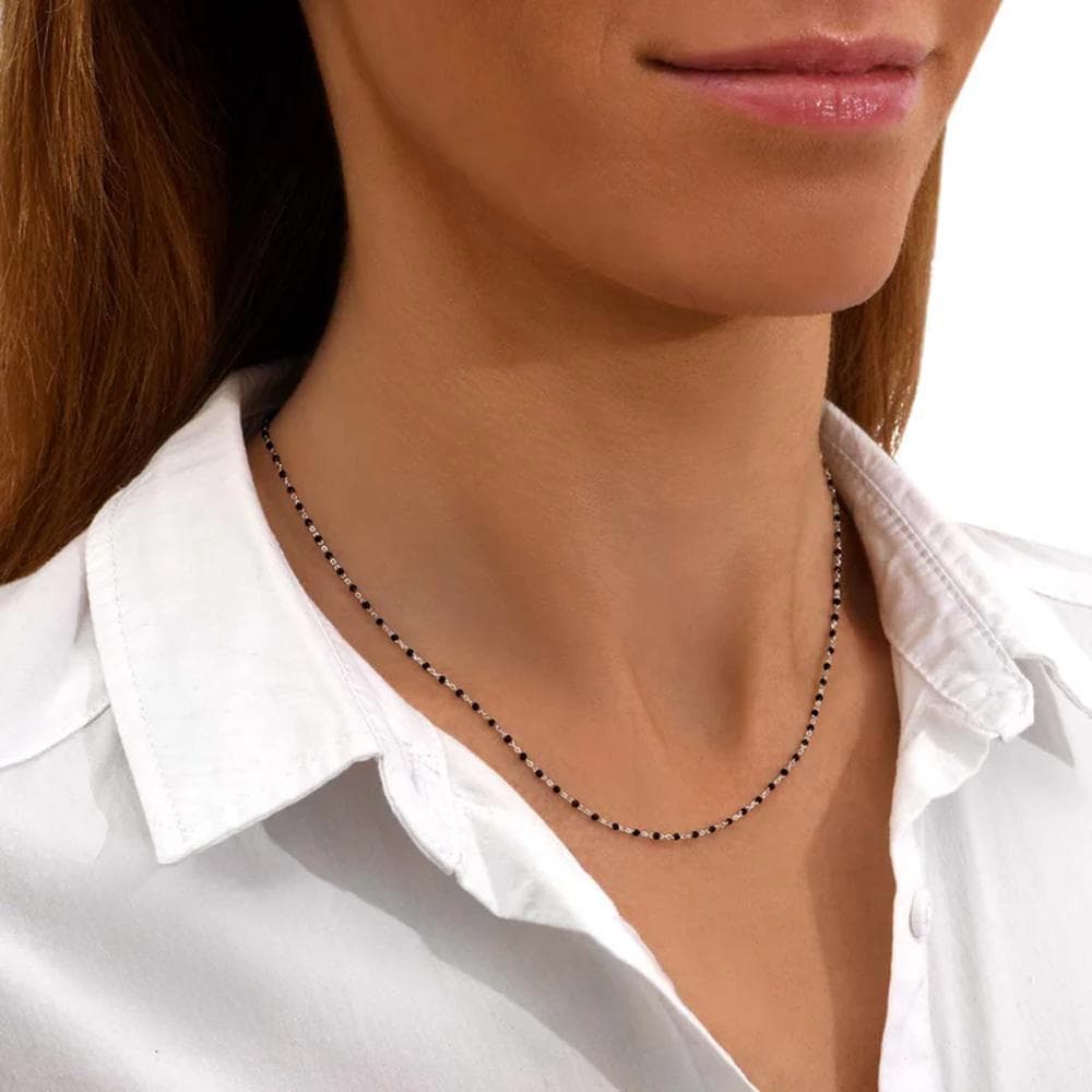 Collier Noir Femme Clio Blue Mimi Argent 1