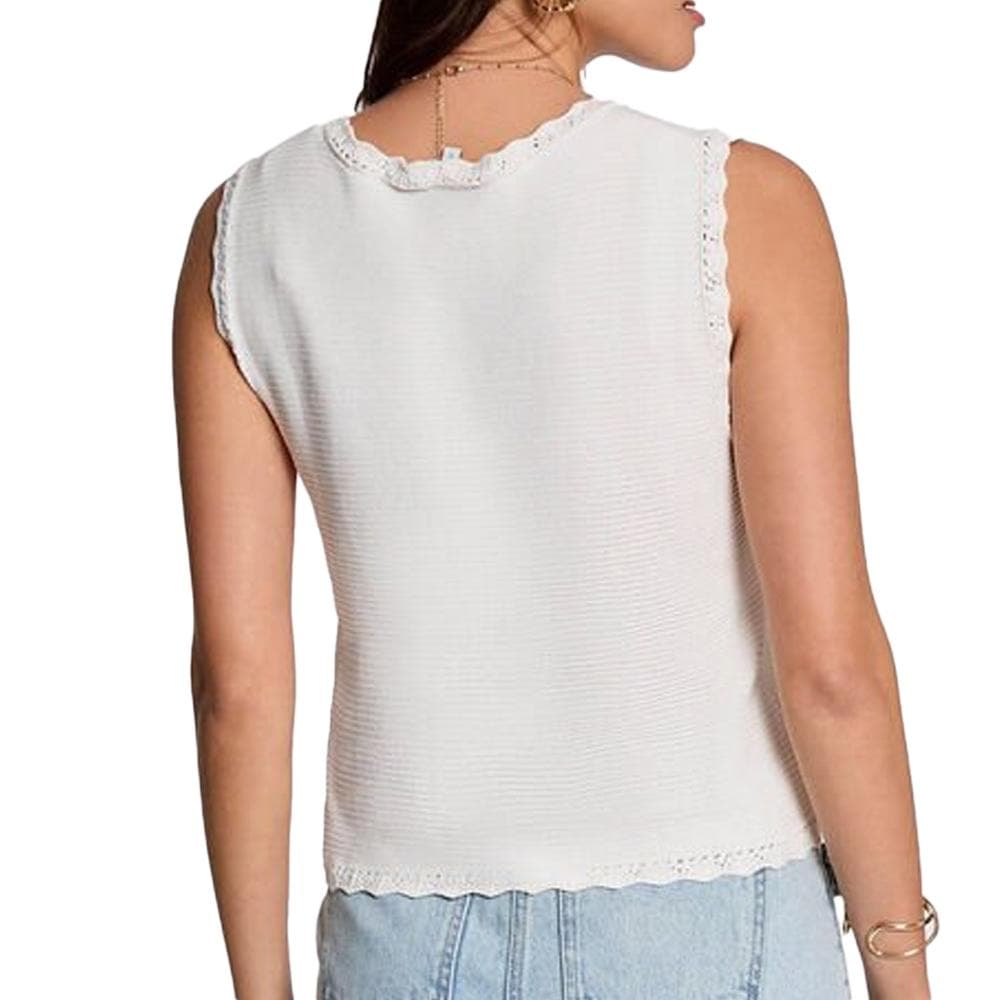 Gilet Sans Manches Blanc/Doré Femme Morgan MCLARI 2