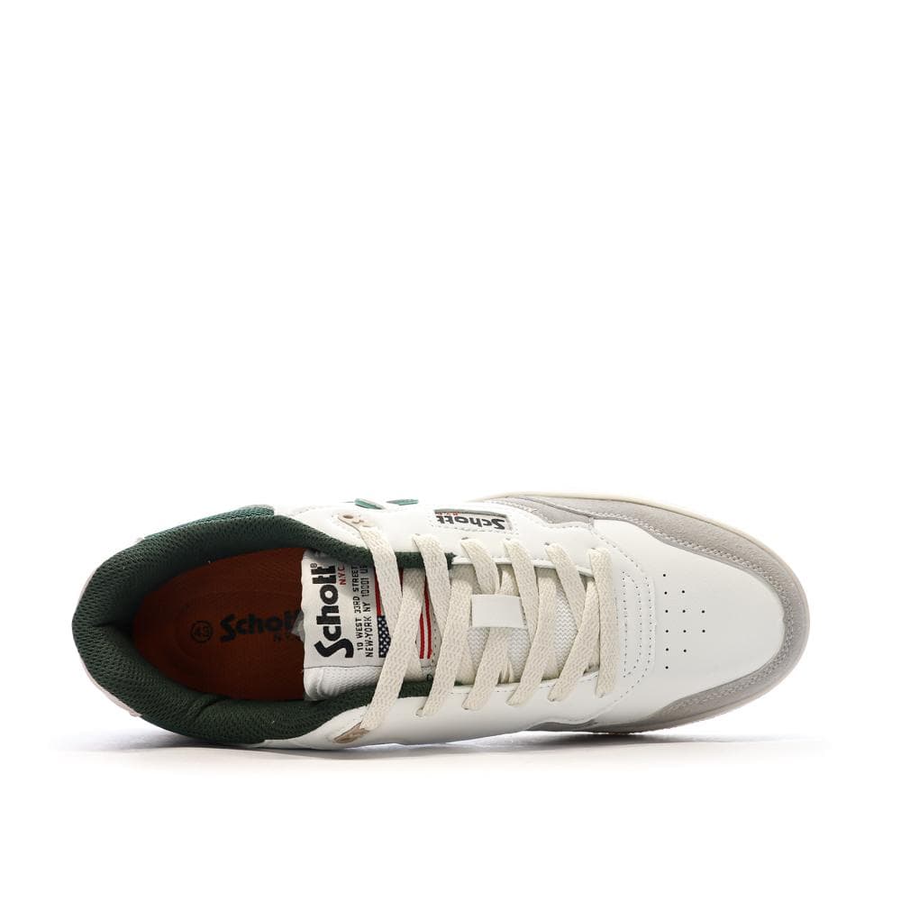 Baskets Blanches/Grises/Vertes Homme Schott Darcy 4