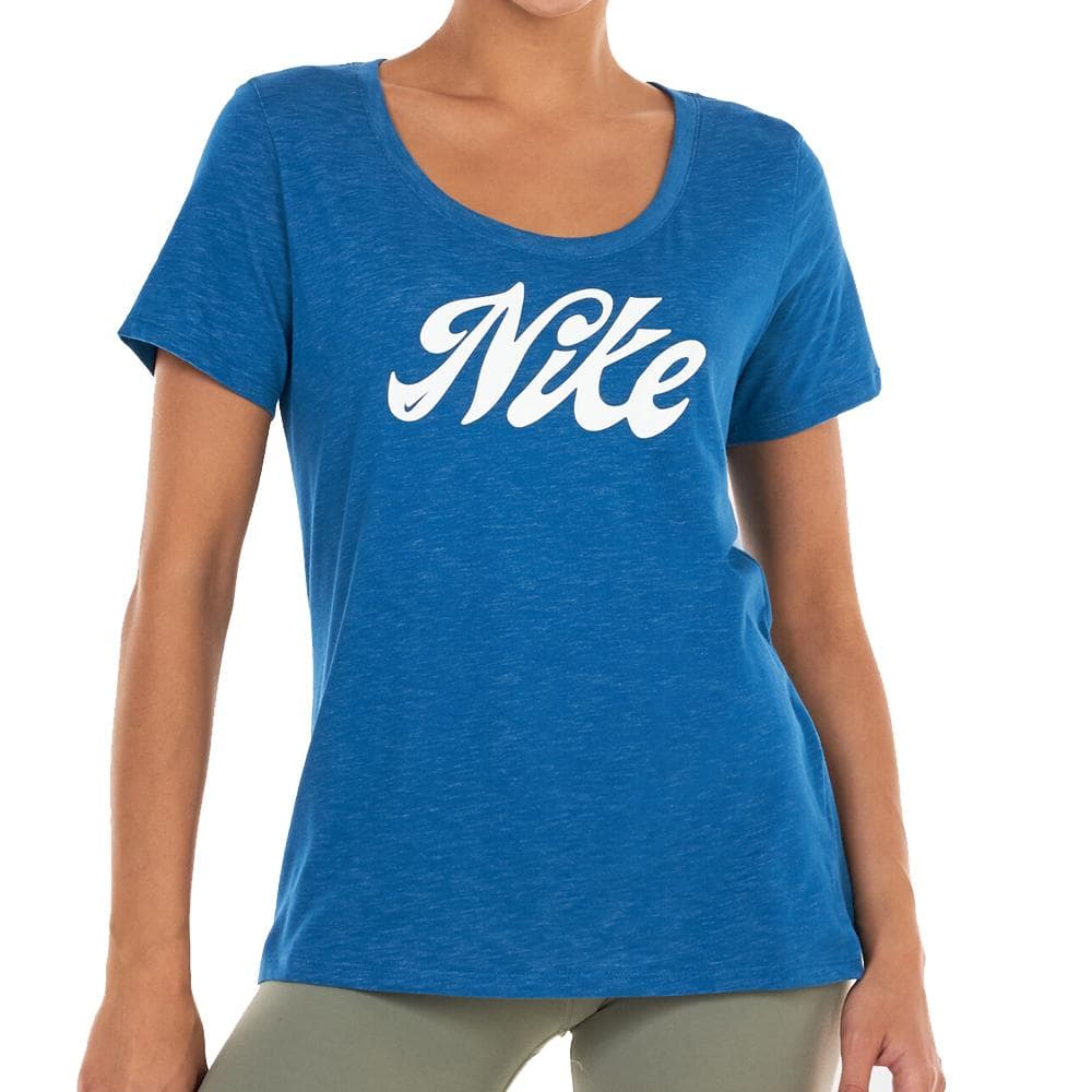 T-shirt Bleu Femme Nike Script 1