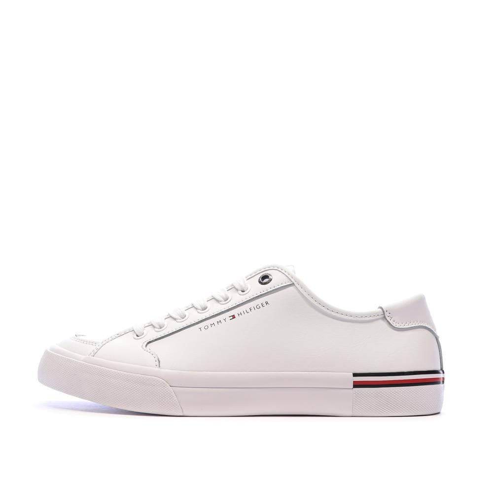 Baskets Blanches Cuir Homme Tommy Hilfiger Core Corporate Vulc 1