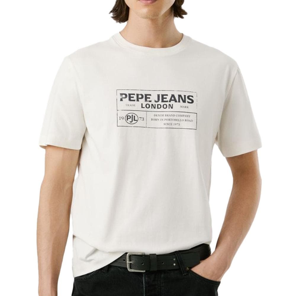 T-Shirt Blanc Homme Pepe jeans Tharky 1