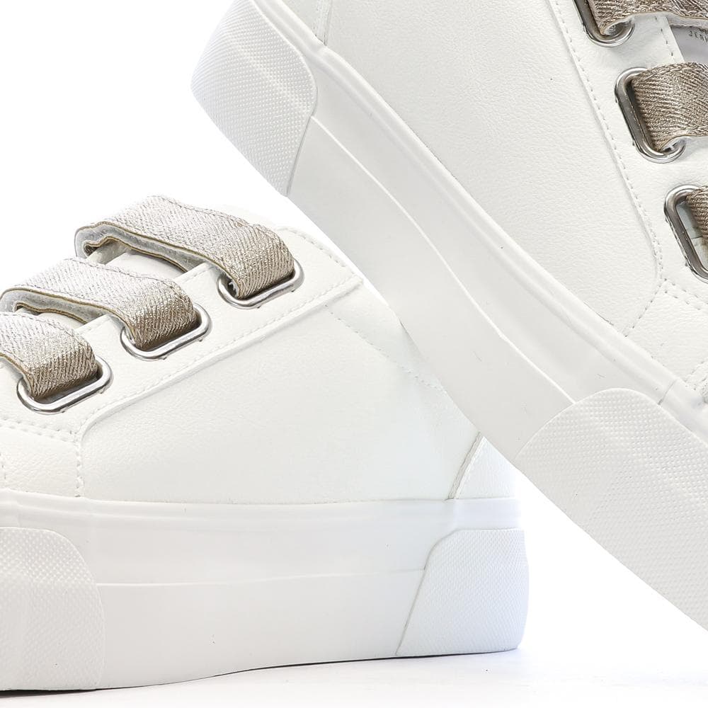 Baskets Blanche/Doré Plateforme Femme Kaporal Clovia 7