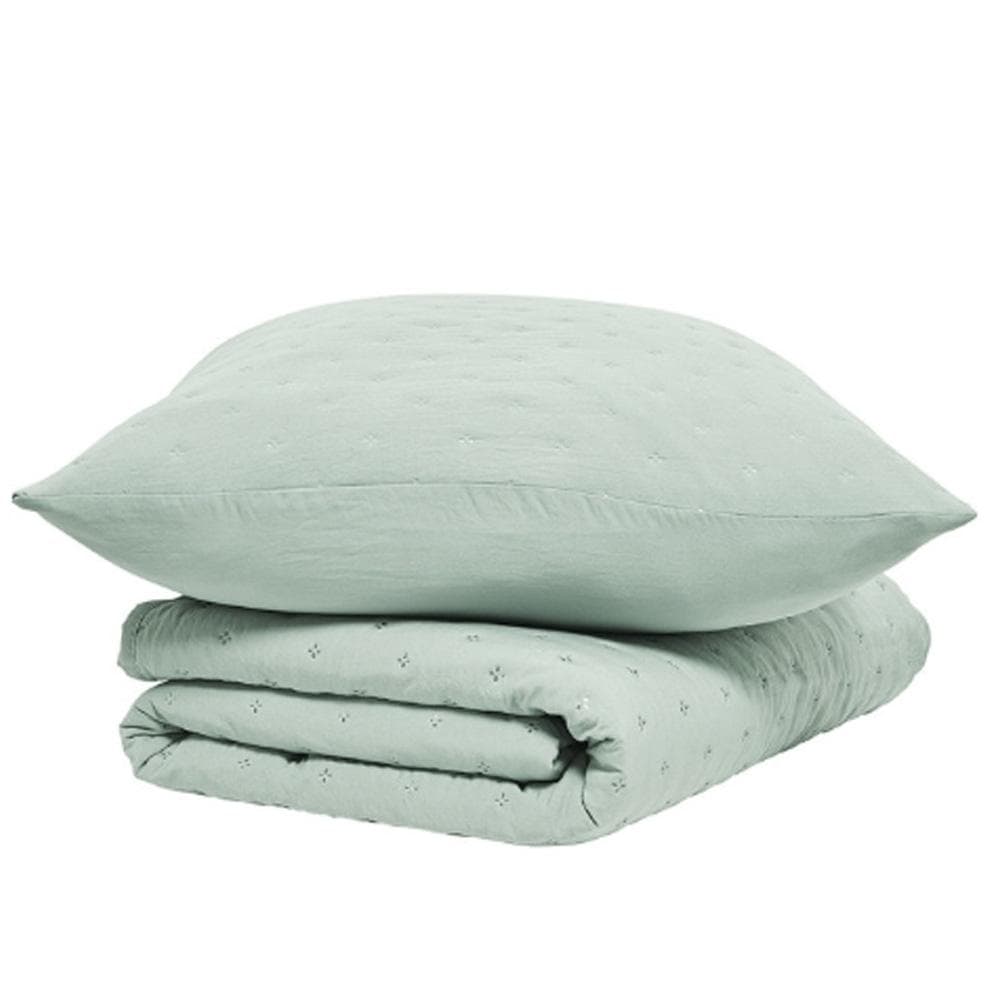 Couvre lit Vert + 2 Taies D'oreiller Today 260x240cm 2