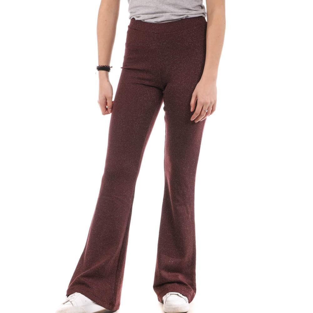 Pantalon Fluide Bordeaux Femme Only Flared 1