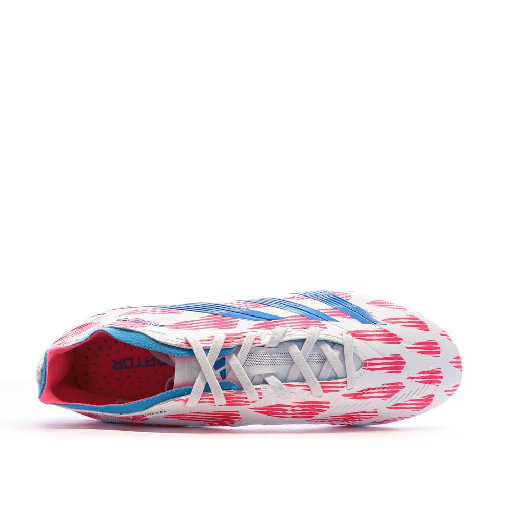 Chaussures de football Blanc/Bleu/Rose Homme Adidas Predator League 4