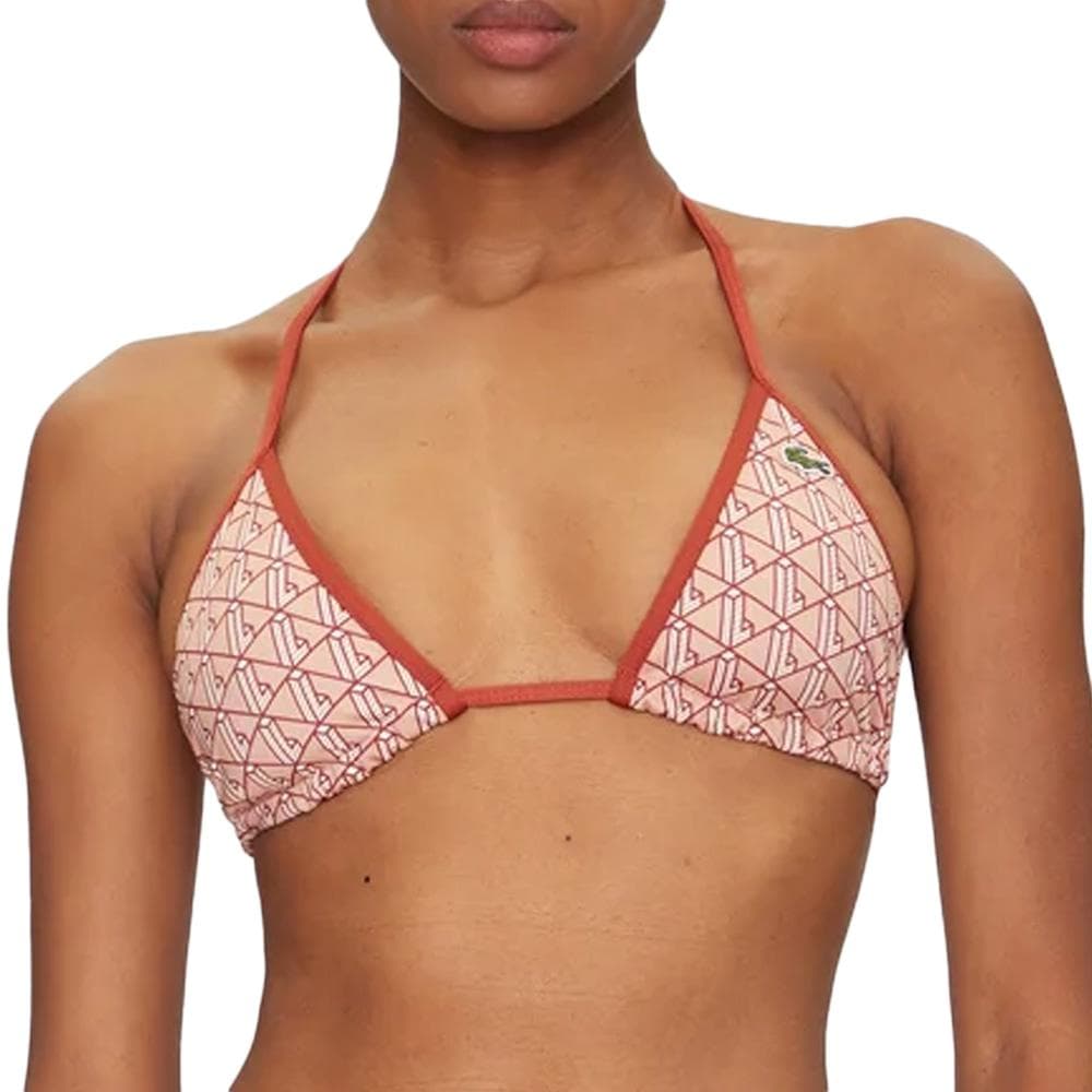 Haut de Bikini Terracotta Femme Lacoste Printed Jeresey 1