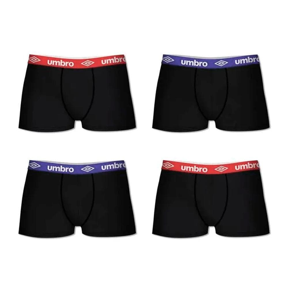 Lot De 4 Boxer Noir/Bleu/Rouge Homme Umbro CLASS4 2