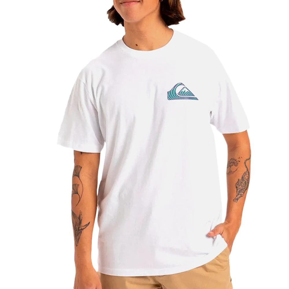 T-shirt Blanc Homme Quiksilver Window Pane 1