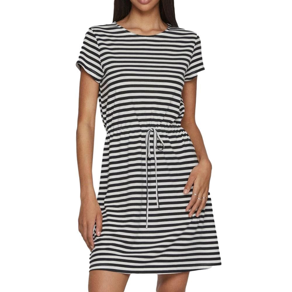 Robe Noir/Blanc à Rayures Femme Vila Mooney String 1