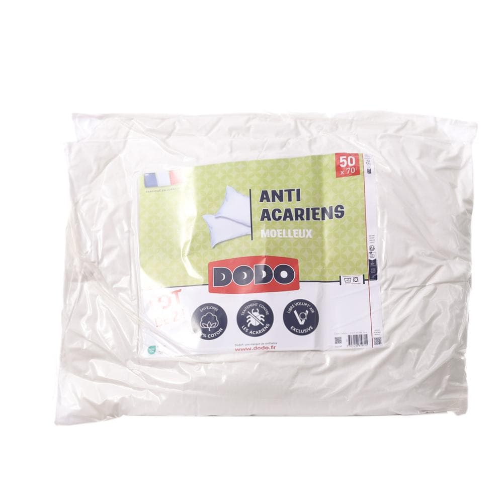 Lot de 2 Oreillers Dodo Moelleux Anti-Acariens 50x70 1