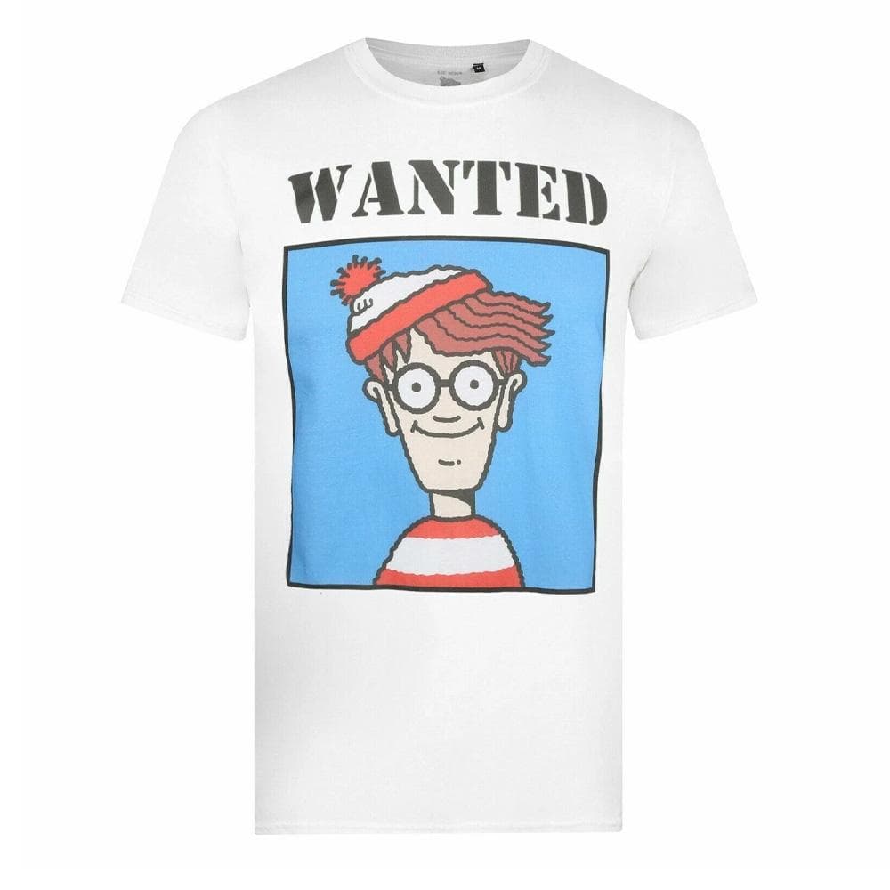 T-Shirt Blanc Mixte Wheres Wally Wanted 1
