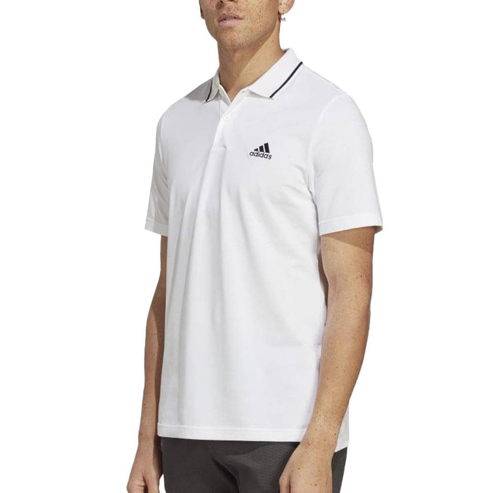 Polo Blanc Homme Adidas IC9315 1