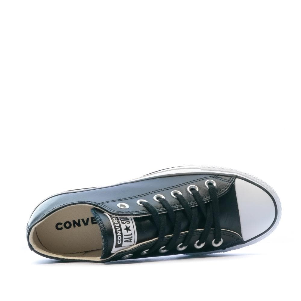 Baskets compensées cuir noir femme Converse All Star 4