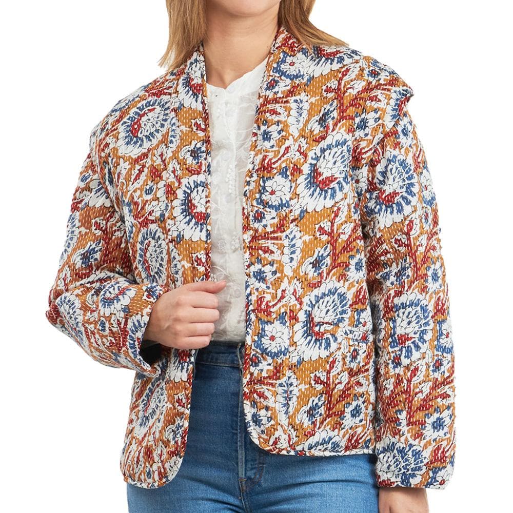 Veste légères à fleurs Orange/Bleu Femme Kaporal SONIA 1