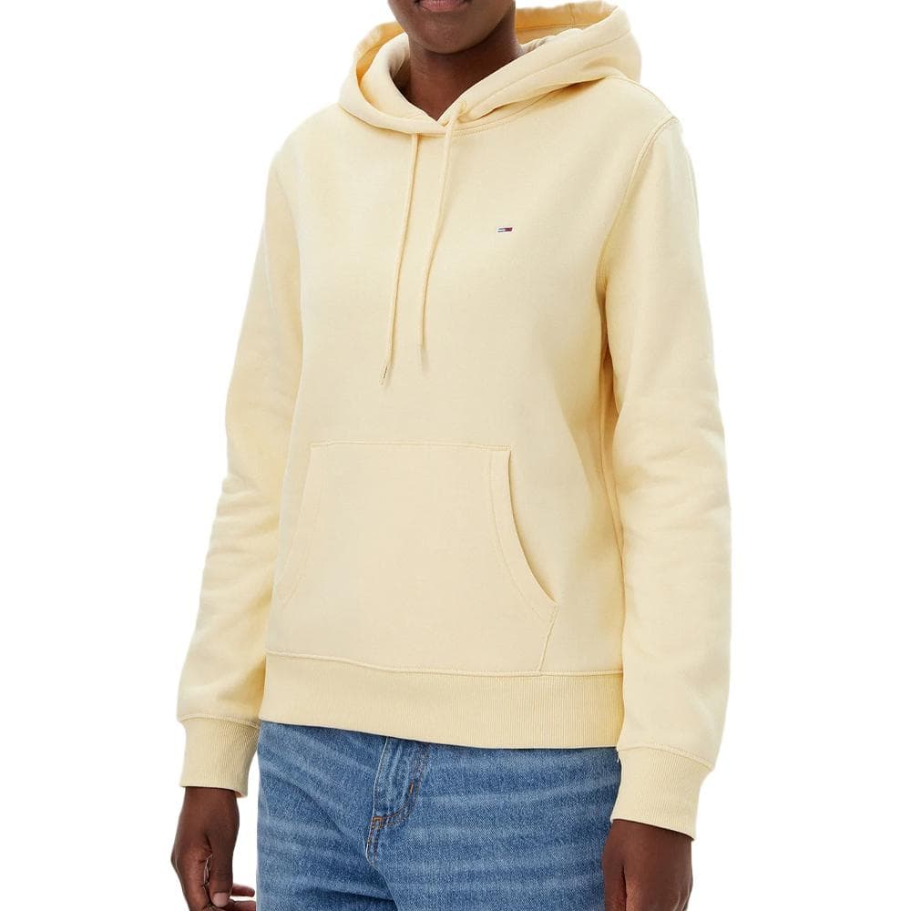 Sweat à Capuche Jaune Femme Tommy Hilfiger Flag 1