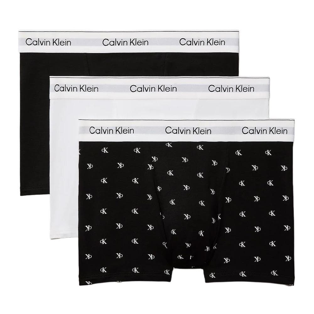 X3 Boxers Noir/Blanc Homme Calvin Klein Jeans Relaxed Fit Trunk 1