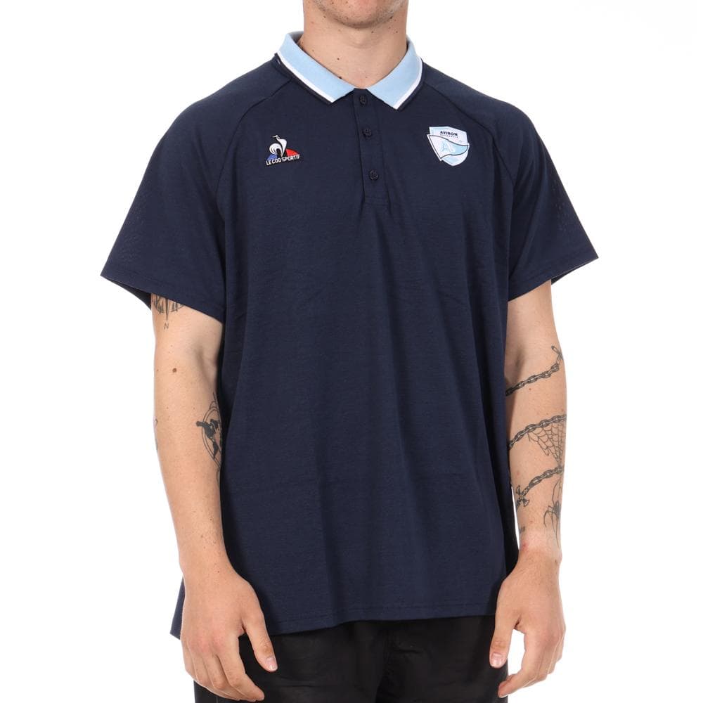 Aviron BayonnaisPolo Marine Homme Le Coq Sportif Présentation 1