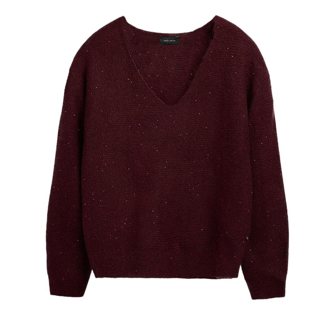 Pull Bordeaux Femme Teddy Smith Keith 1