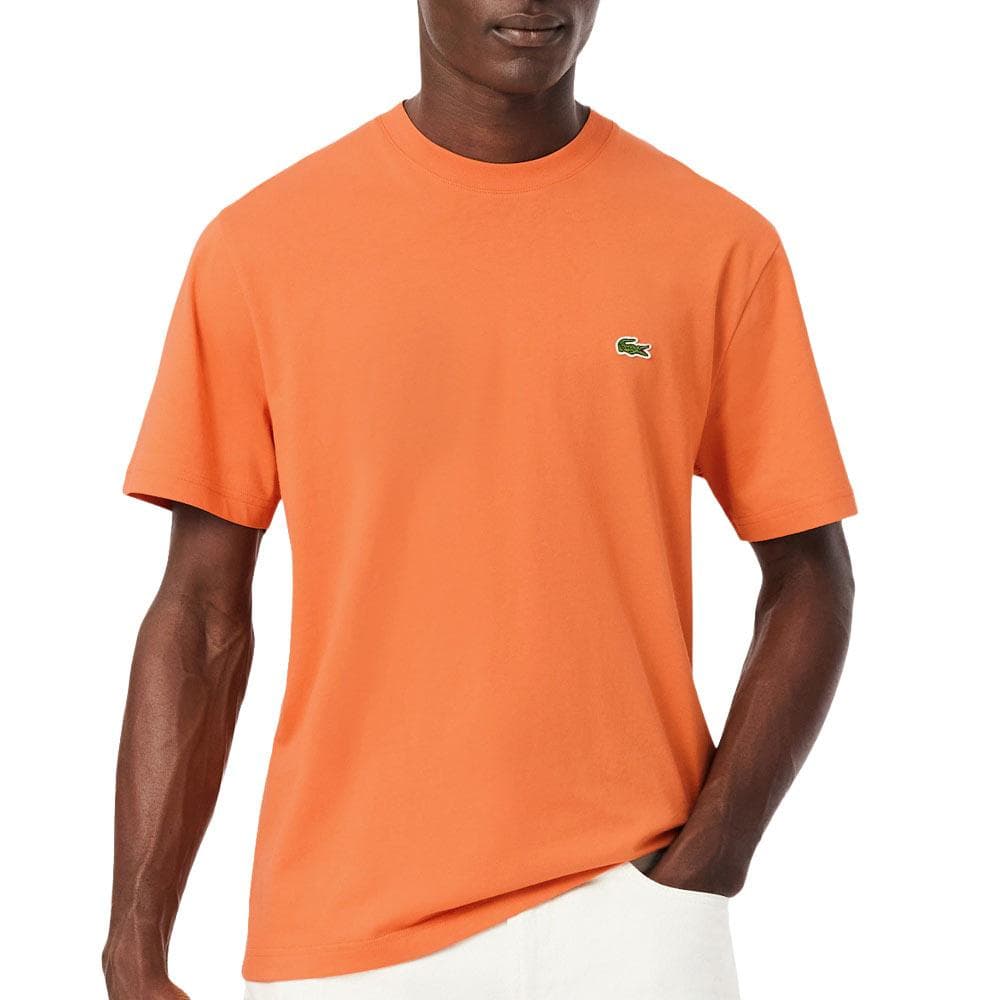 T-Shirt Orange Homme Lacoste Essentiel 1