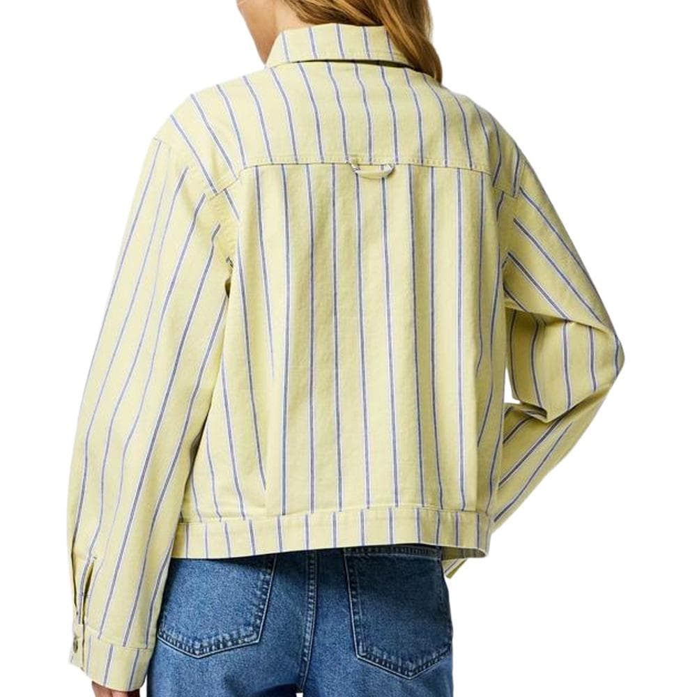 Veste en Jean Jaune Femme Pieces Billo 2
