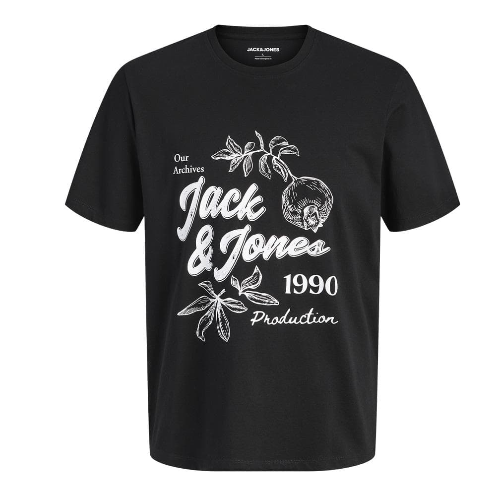 T-Shirt Noir Homme Jack & Jones Arri 1